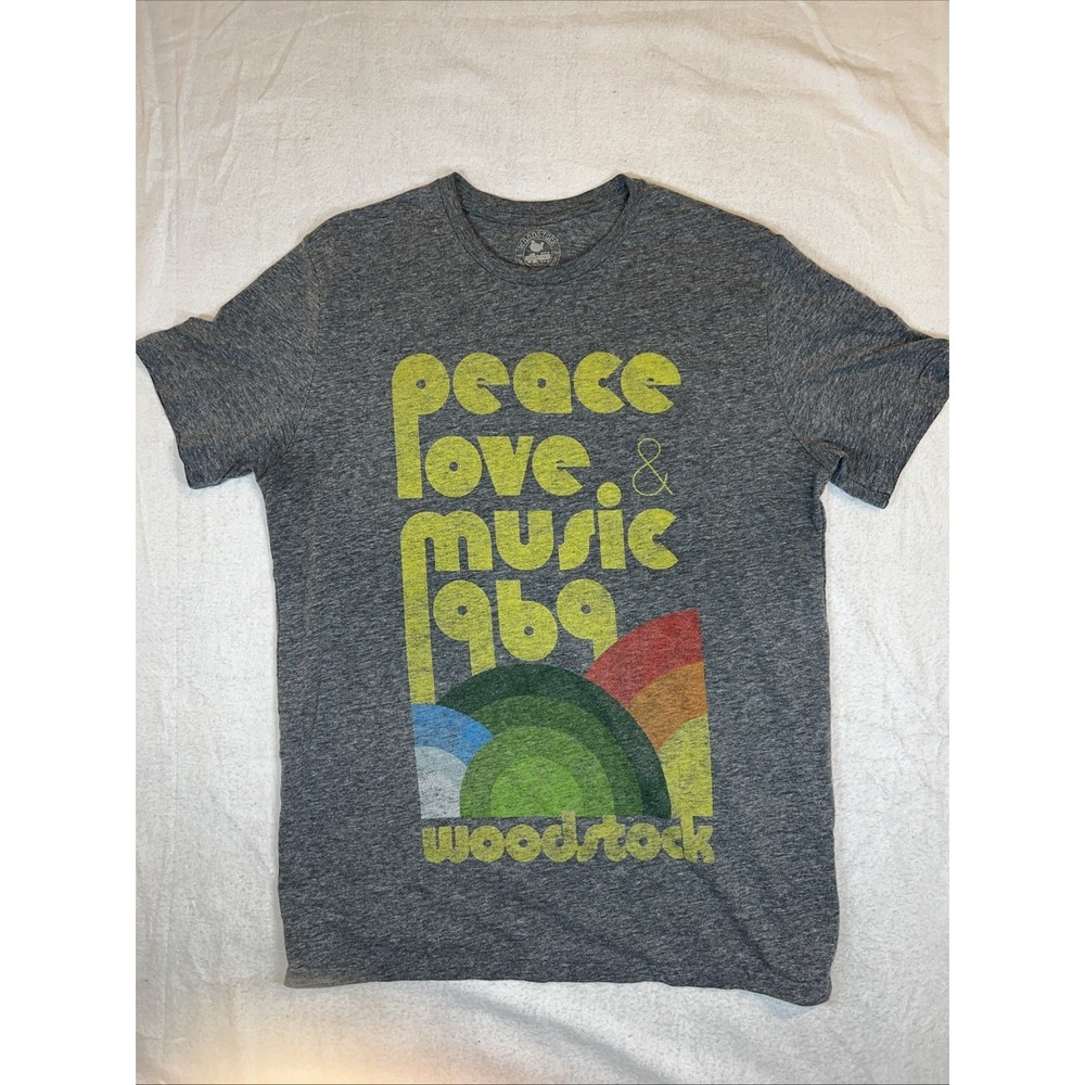 Woodstock Peace Love & Music 1969 Tshirt Medium 45 Years Anniversary
